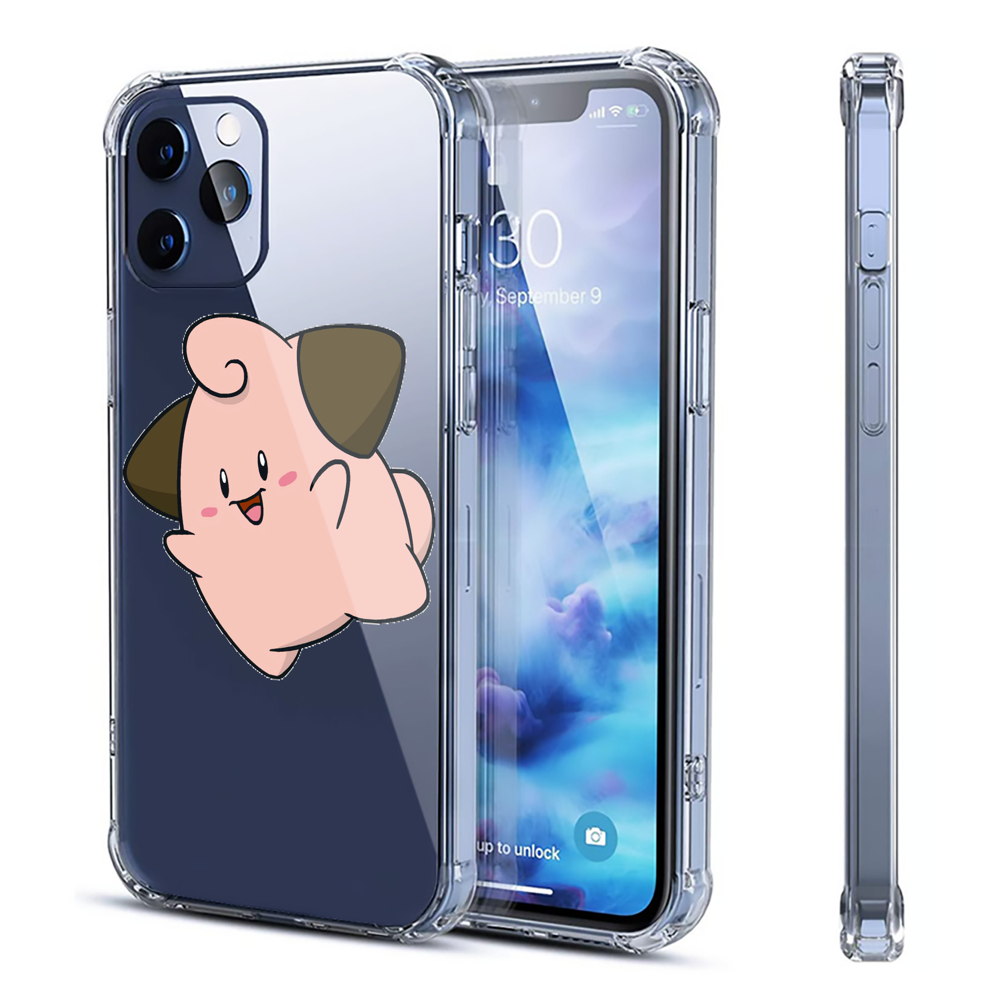 （画像用） ポケットモンスター Pokémon 【iPhone 12シリーズ対応】透明スマホケース（クリアソフトケース）